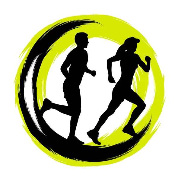 Illustrazione Vettoriale Sport Running — Vettoriale Stock