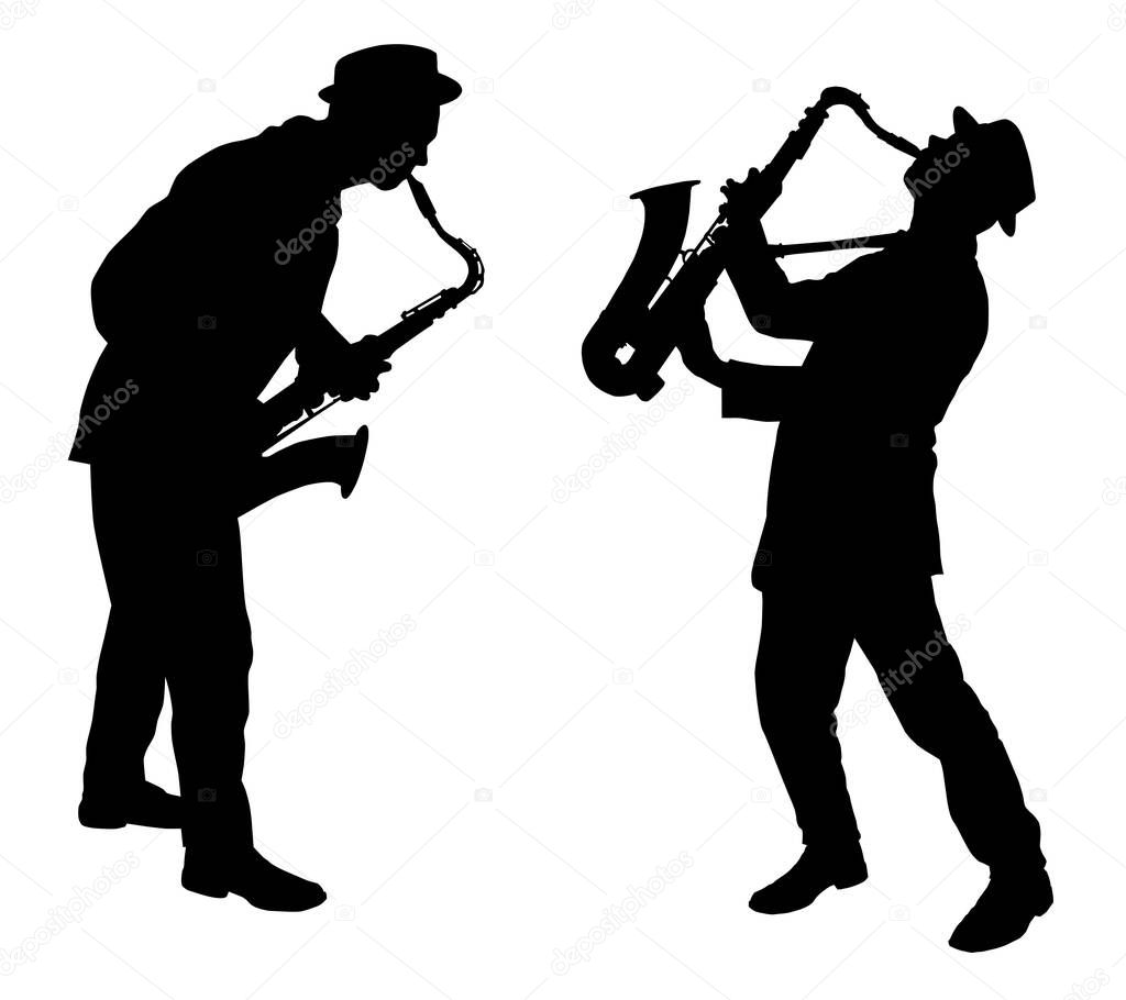 saxophone player vector illustration