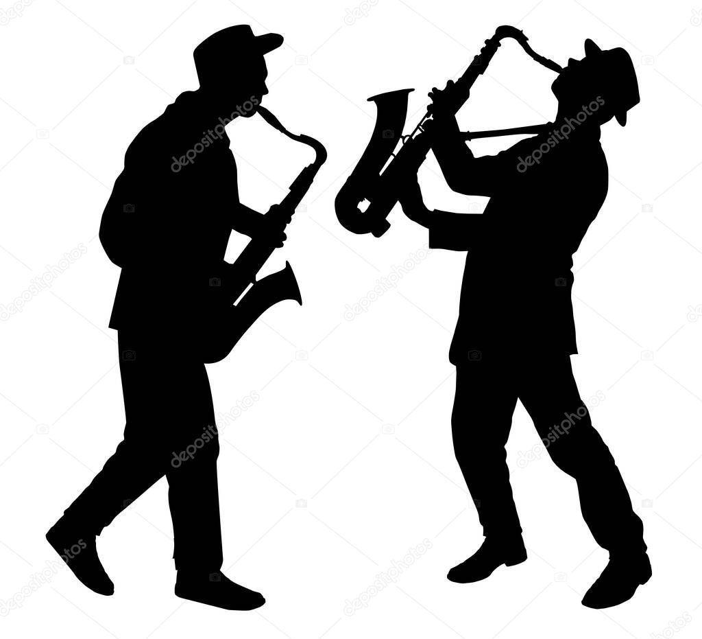 saxophone player vector illustration