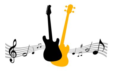 vektör kalitesinde müzik aracı grafiği