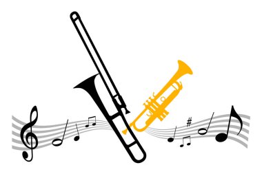 vektör kalitesinde müzik aracı grafiği