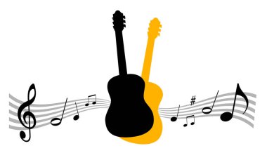 vektör kalitesinde müzik aracı grafiği