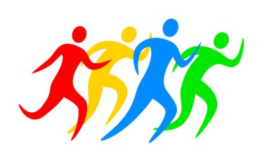 Vektör kalitesinde soyut çalışma sporu grafiği