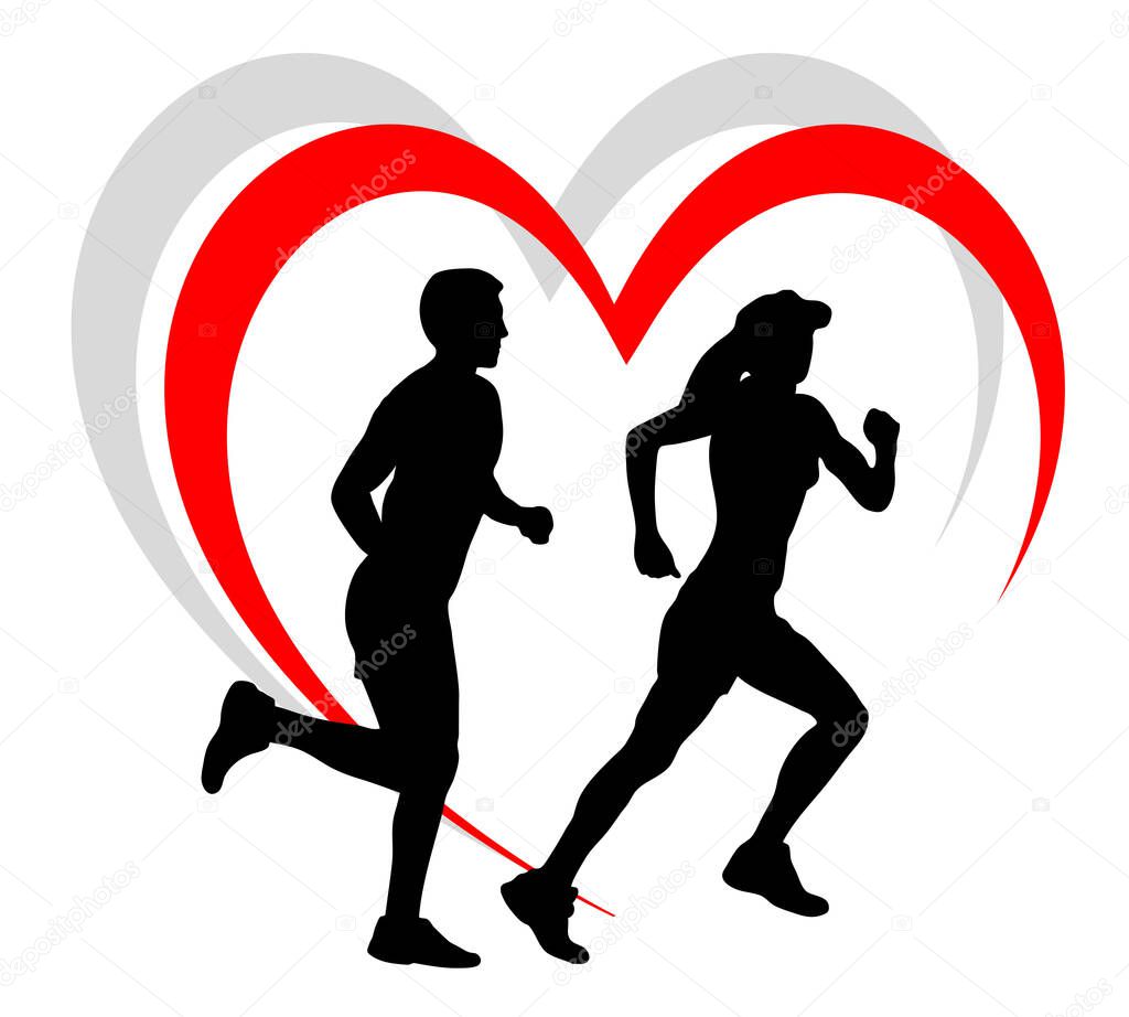 Abstract running sport graphic in vector quality