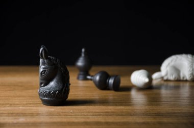 Satranç bord oyun atı oyunu