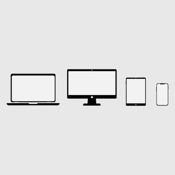 Bilgisayarın, dizüstü bilgisayarın, tabletin, akıllı telefonun vektör simgesi