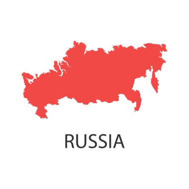 Rusya 'nın vektör illüstrasyon haritası