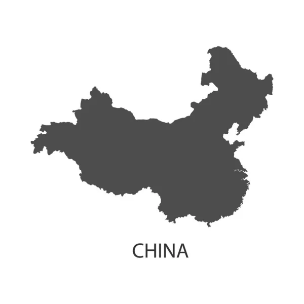 Vector Ilustración Contorno Mapa China — Vector de stock