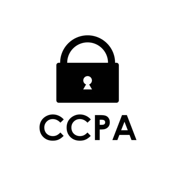 Kaliforniya tüketici mahremiyeti eylemi veya yassı vektör simgesine sahip CCPA sembolü