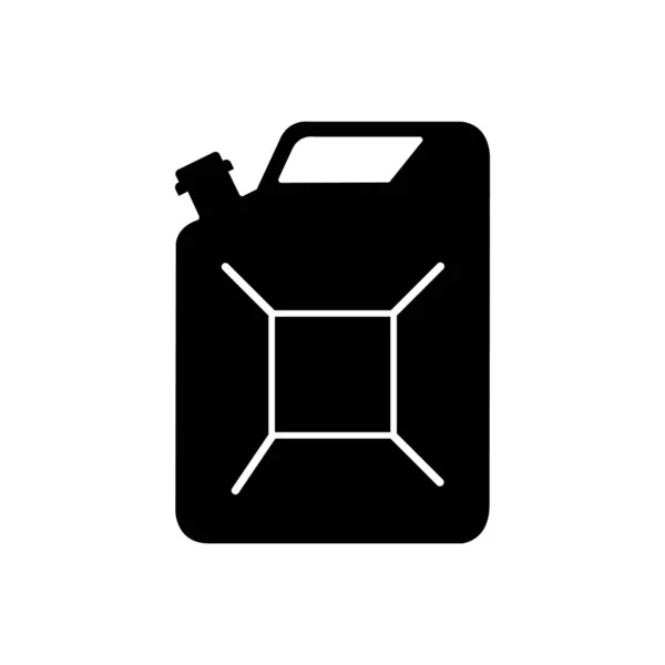 白い背景のガソリン用のベクトルブラックアイコンキャニスター — ストックベクタ