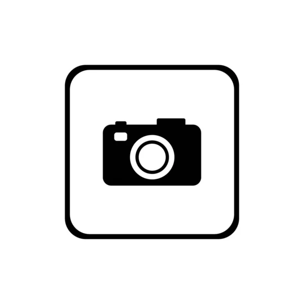 vektör siyah simge fotoğraf makinesi, beyaz arkaplan üzerinde kamera