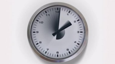 Clock blur timelapse frontal face (4K)Time lapse with trailing clock hands in prolonged motion blur. 12 hours in 12 seconds. Perfect looping. Animation in clear 4K.