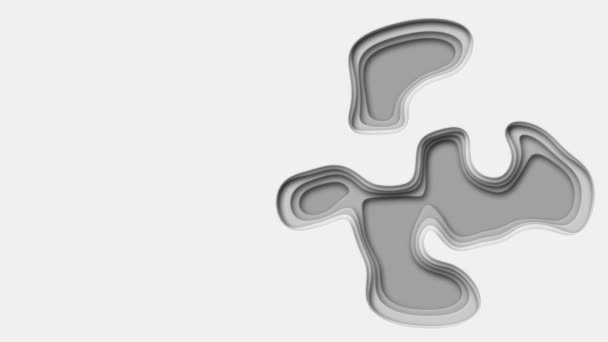 Ausgeschnittene Ebenen Hintergrund Logo Graues Skalenloch Abstrakter Hintergrund Mit Grauem — Stockvideo