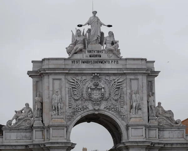 Статуя Площі Комерціо Лісабон Португалія — стокове фото