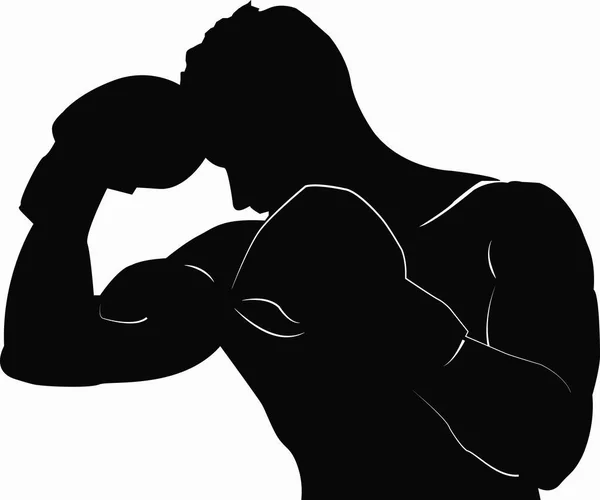 Boks eldivenli boks sporu atlet gölgesi