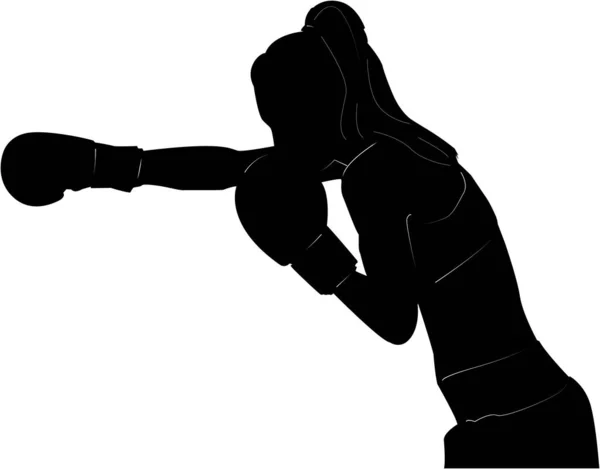 Boks eldivenli boks sporu. Sporcu kadınlar boks.