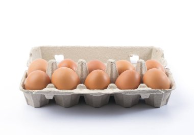 Yumurtalı karton yumurta rafı.