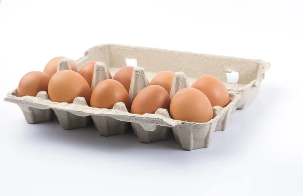 Estante Cartón Con Huevos — Foto de Stock