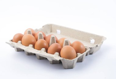 Yumurtalı karton yumurta rafı.