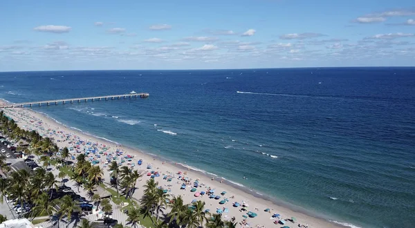 Vista Del Cielo Playa Deerfiled Estados Unidos — Foto de Stock