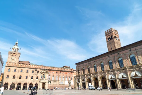 Vista Piazza Maggiore Bolonia Italia — Foto de Stock