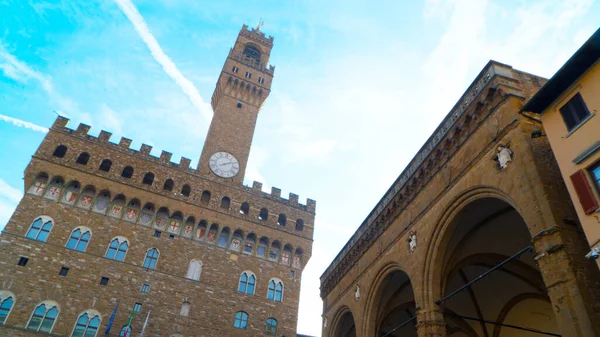 Vista Lateral Del Palazzo Vecchio Florencia Italia — Foto de Stock