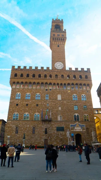 Floransa Daki Vecchio Sarayı Nın Yüzü — Stok fotoğraf