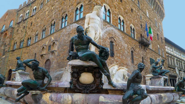 Szczegóły Fontana Del Nettuno Florencji Włochy — Zdjęcie stockowe