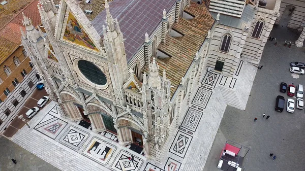 Widok Boku Duomo Siena Włochy — Zdjęcie stockowe