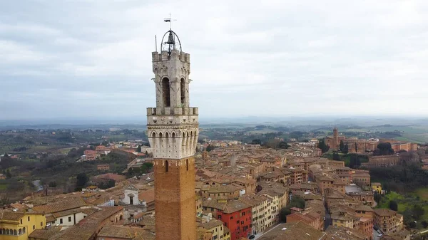 Siena Talya Daki Torre Del Mangia Nın Detayları — Stok fotoğraf