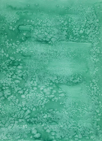 Φωτεινό Σμαράγδι Χέρι Σχέδιο Ακουαρέλα Φόντο Θαλασσινό Αλάτι Υφή — Φωτογραφία Αρχείου