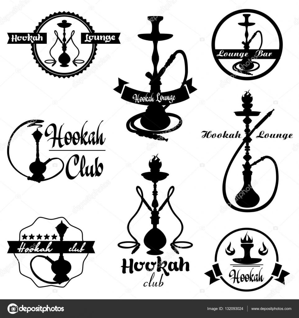 Hookah Labels Set Stock Vector Image By C 3xy