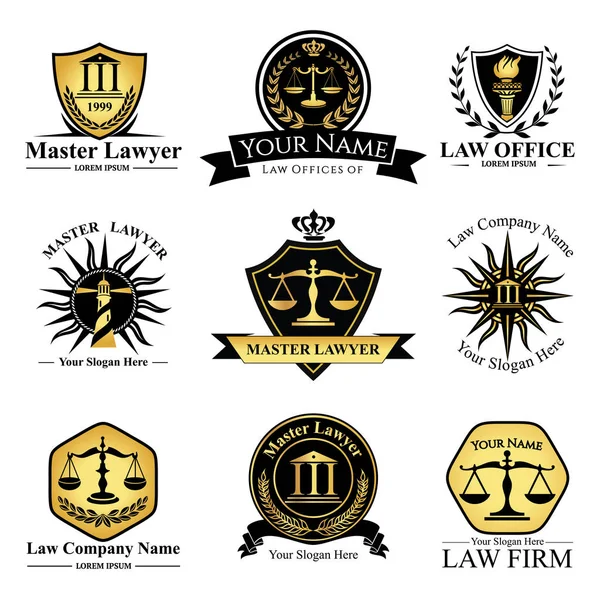 Law Company set — Stock Vector