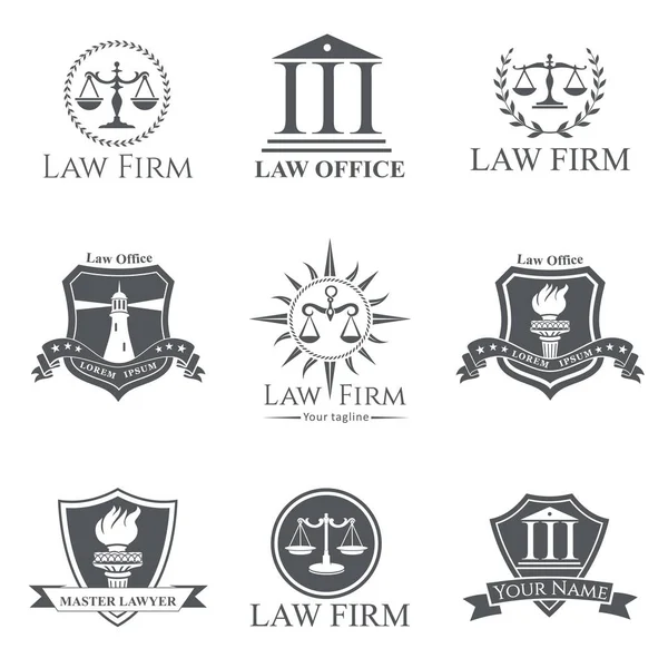 Набор юридических фирм — стоковый вектор