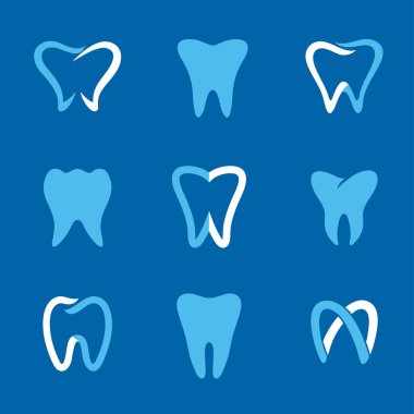 Diş logosu mavi