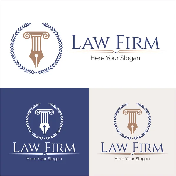 Law firm logo — Stock Vector