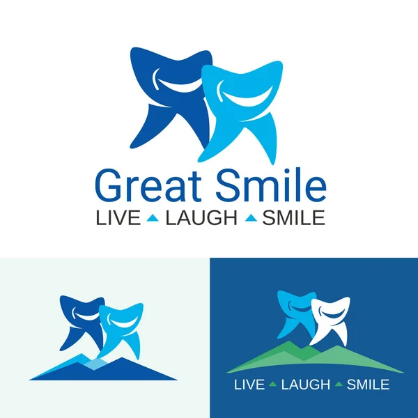 Zahnpflege großes Lächeln — Stockvektor