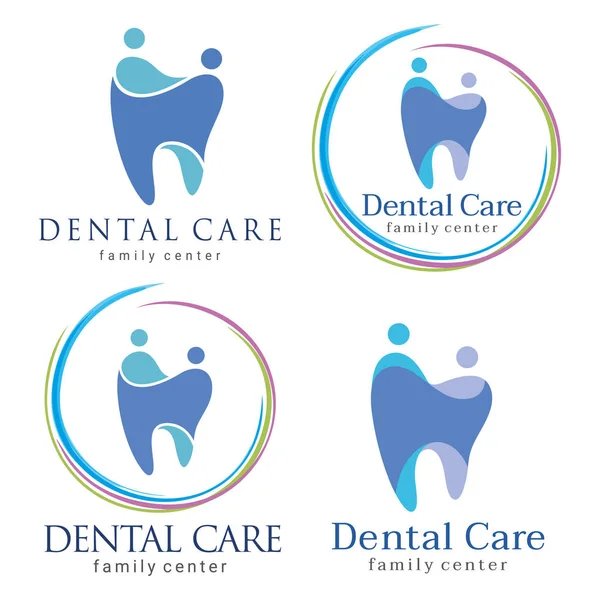 Logotipos dentários familiares —  Vetores de Stock
