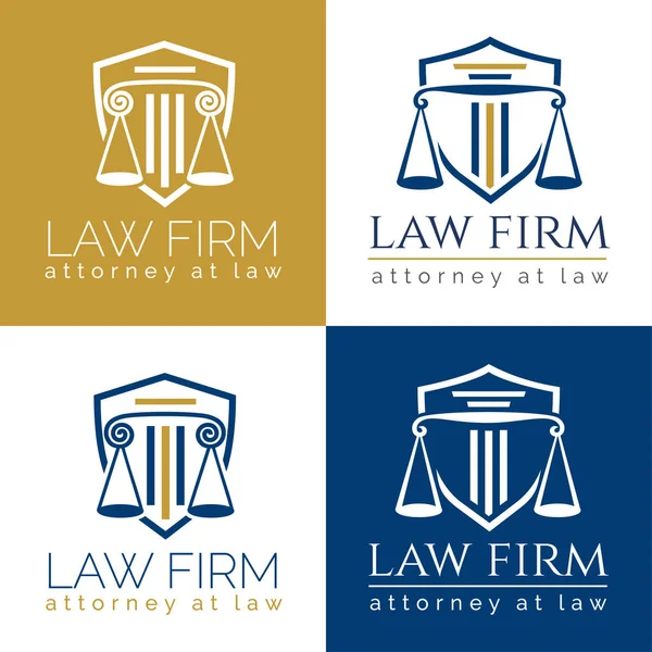 Hukuk firma logosu sütun — Stok Vektör