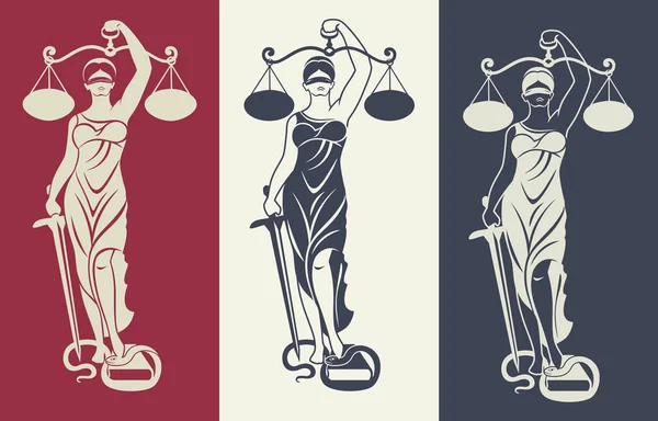 Lady justice Themis 3 — Stock Vector