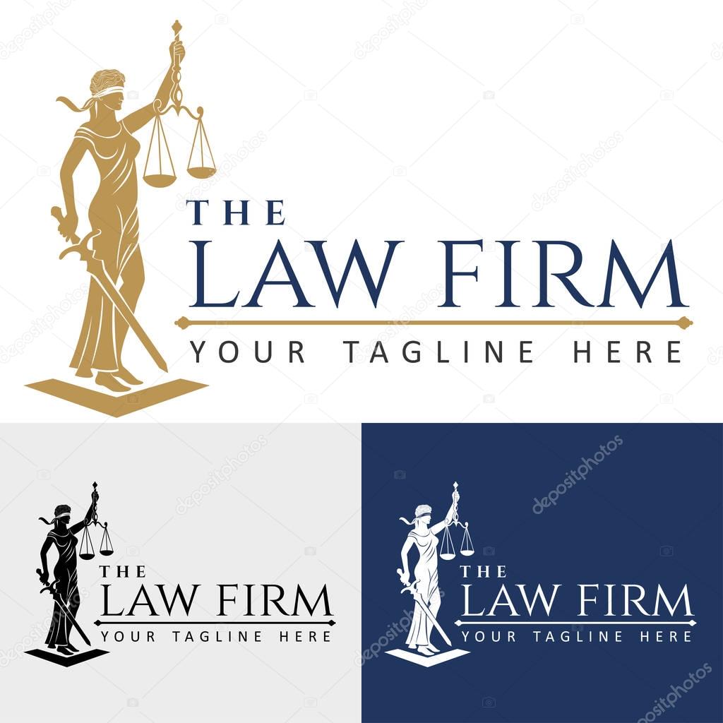 Logo law firm lady justice