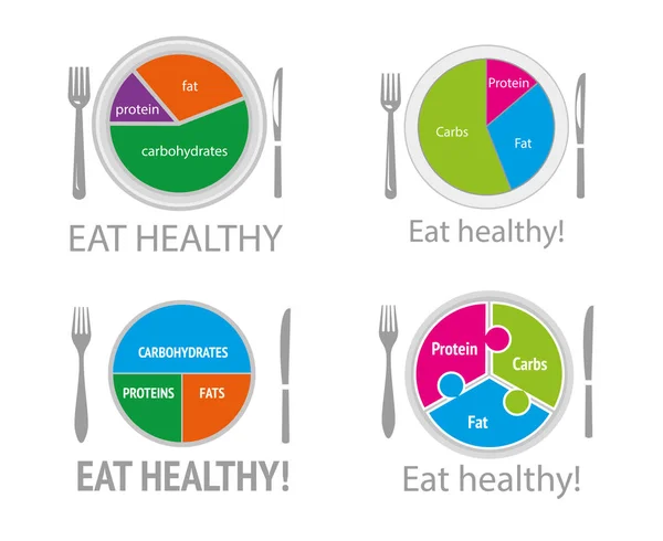 Eat healthy5 food — Stock Vector