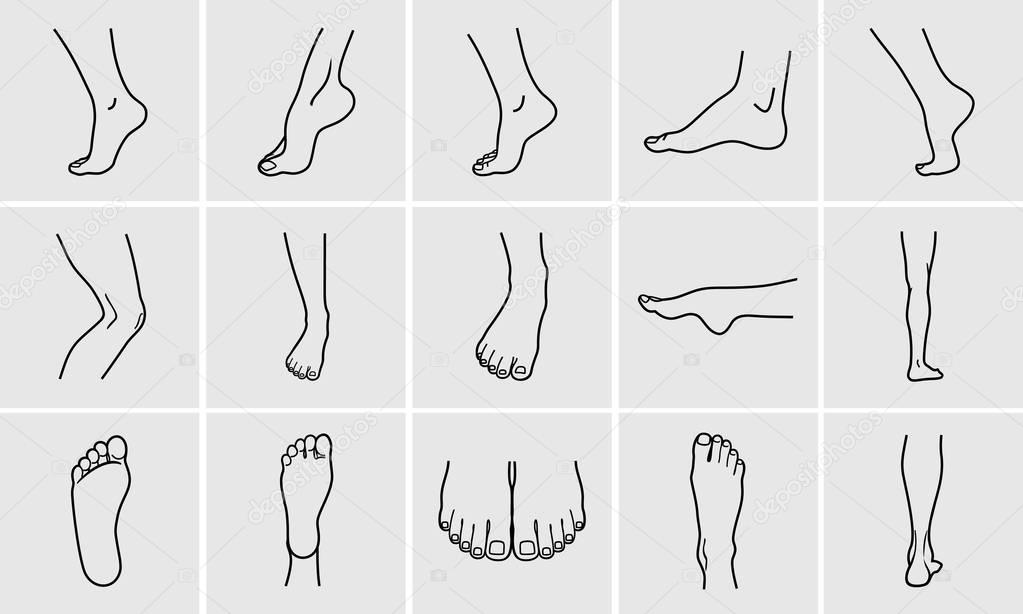 human foot icons