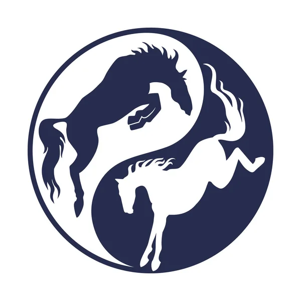 Logo koňské dostihy — Stockový vektor
