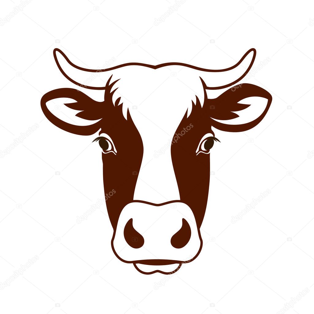 ferme de tête vache — Image vectorielle 3xy © #149209186