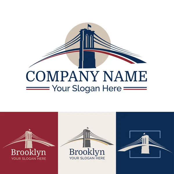 Logo Brooklyn ponte — Vetor de Stock