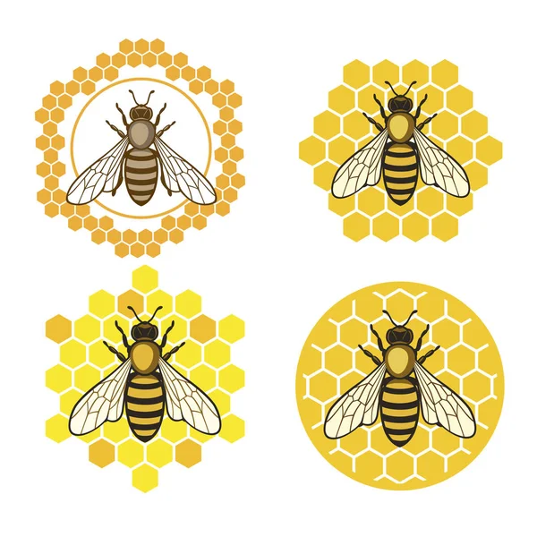 Juego de abejas — Vector de stock