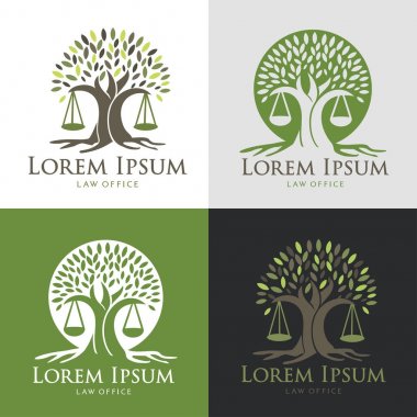 Set ölçekler, adalet, Akademi, sağlık logolar, amblemler ve tasarım öğeleri. Etiketleri ve rozetleri Hukuk Bürosu, sağlık, tıp, iş