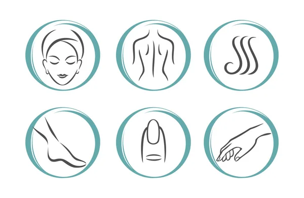 Spa Icons set — Stok Vektör