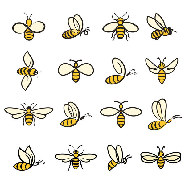 Цвет иконок пчелы
